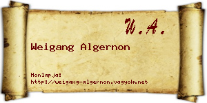 Weigang Algernon névjegykártya